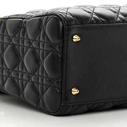 Christian Dior Lambskin Cannage Medium Lady Dior Black 9 of 13