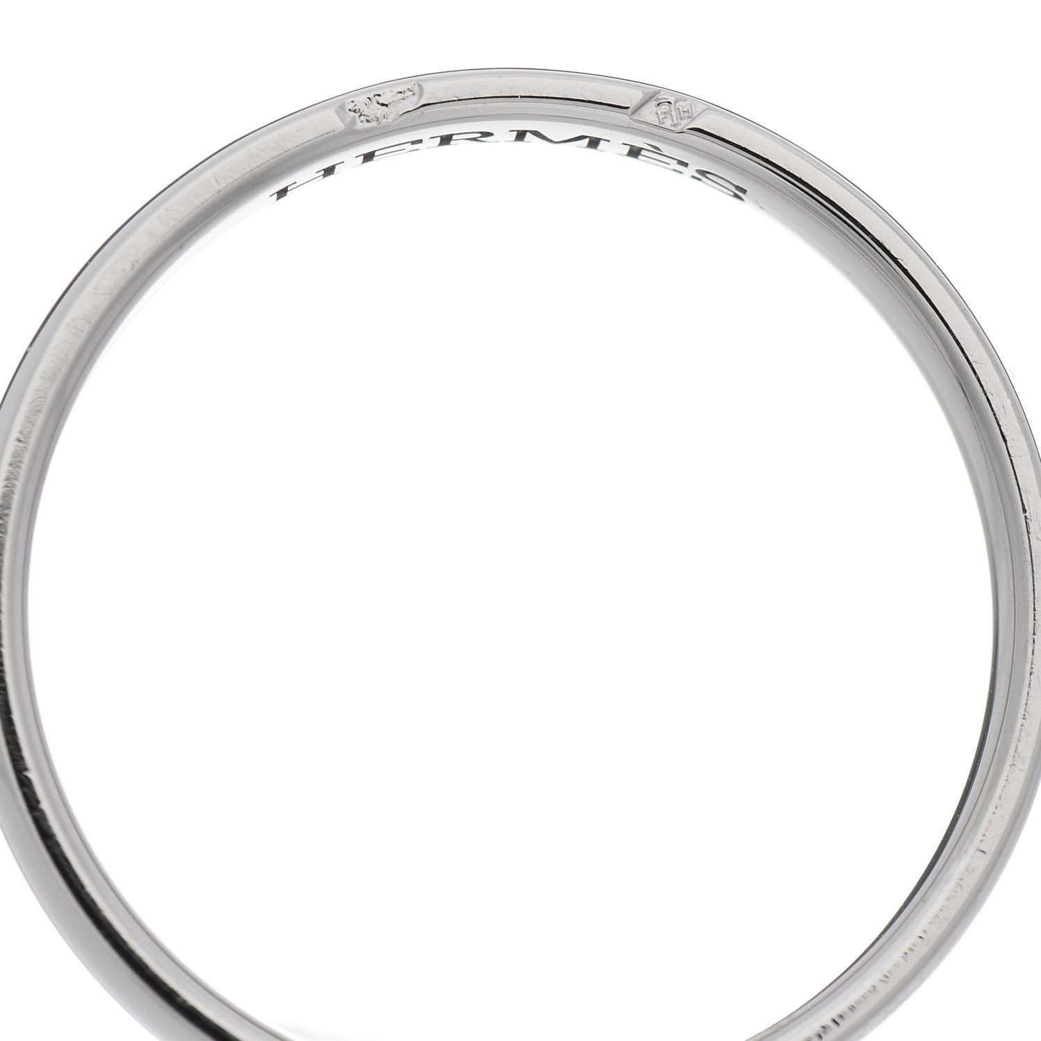 Hermes 18K White Gold Diamond Ever Herakles Wedding Band Ring 52 6 4 of 6