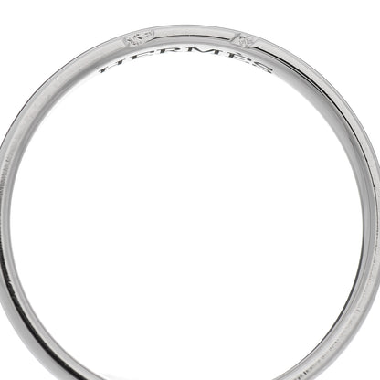 Hermes 18K White Gold Diamond Ever Herakles Wedding Band Ring 52 6 4 of 6