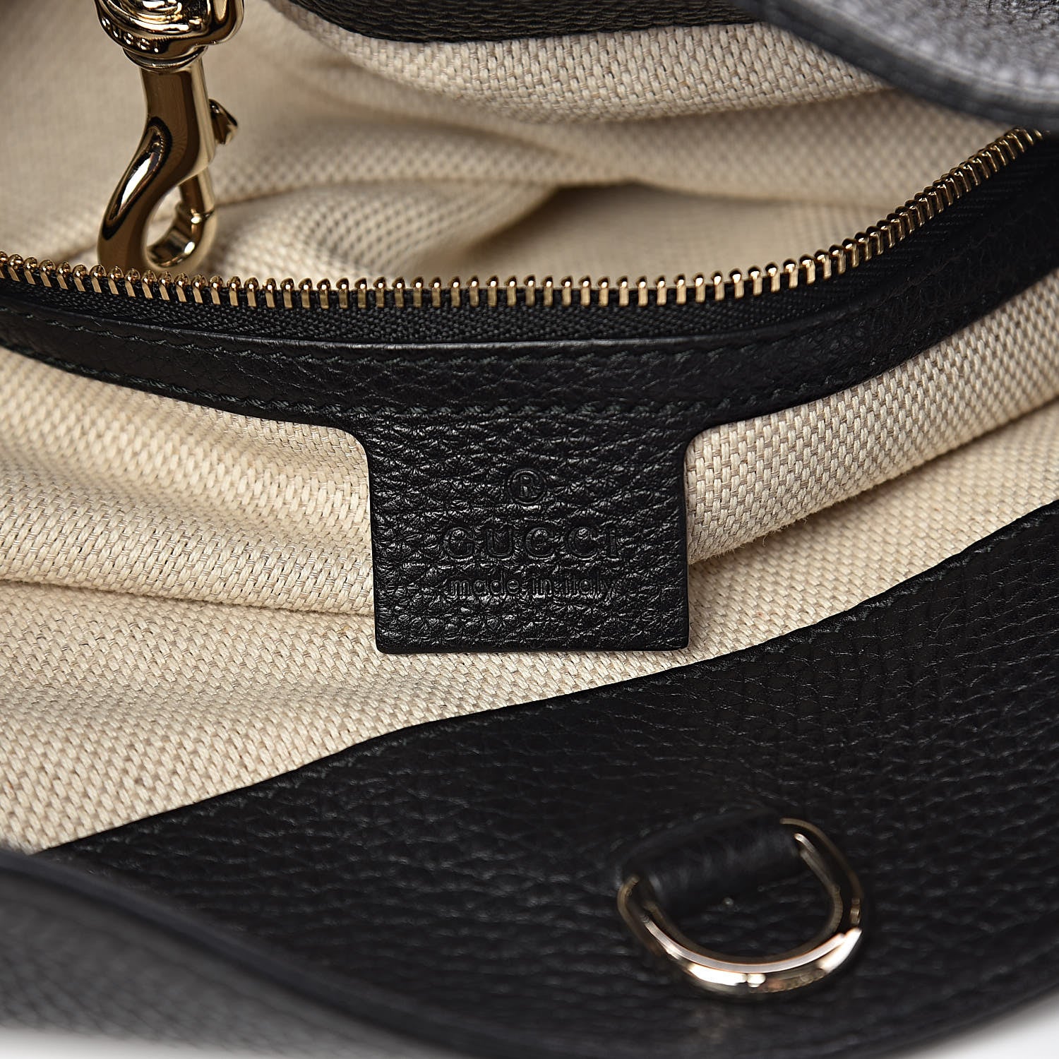 Gucci Pebbled Calfskin Medium Soho Chain Shoulder Bag Black 6 of 12