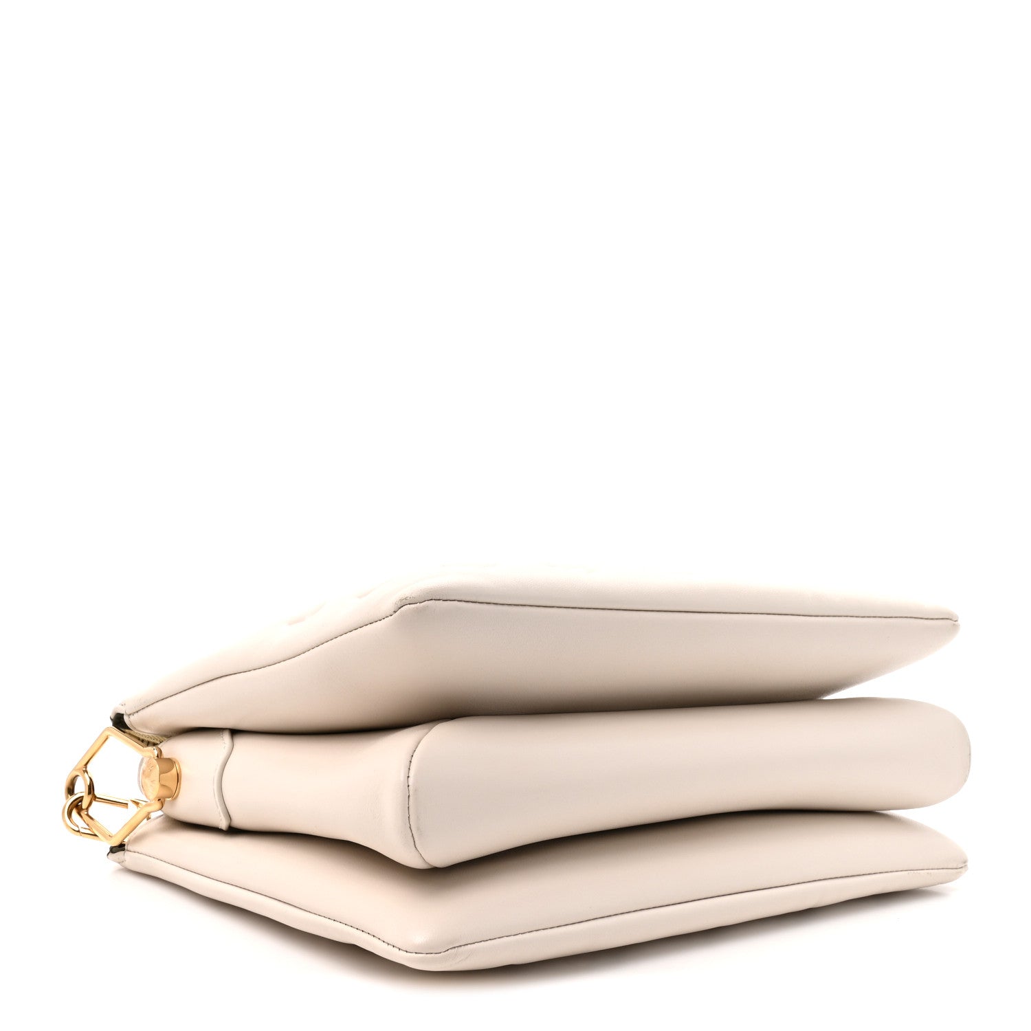 Louis Vuitton Lambskin Embossed Monogram Coussin PM Beige Cream 3 of 13
