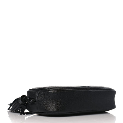 Saint Laurent Grain De Poudre Matelasse Monochrome Monogram Mini Lou Camera Bag Black 4 of 10