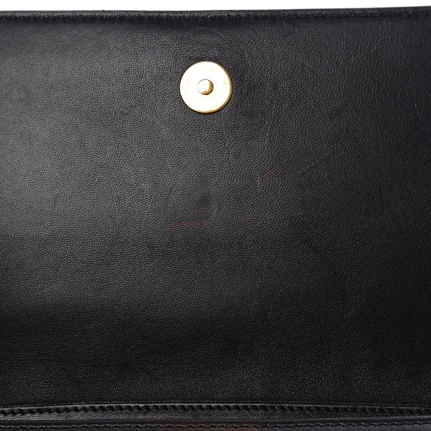 Vitello Studded Palazzo Medusa Evening Clutch Bag Black