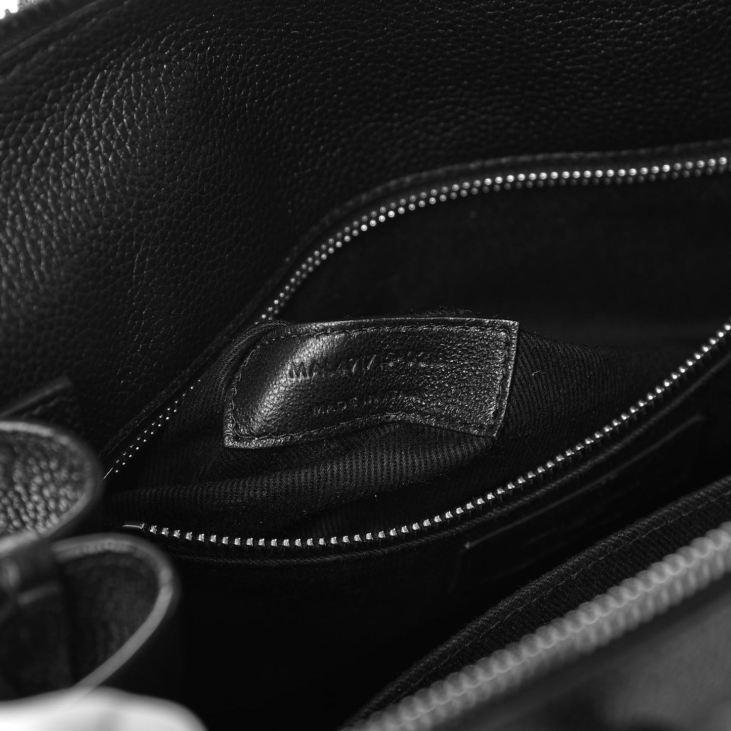 Grained Calfskin Baby Supple Sac De Jour Black