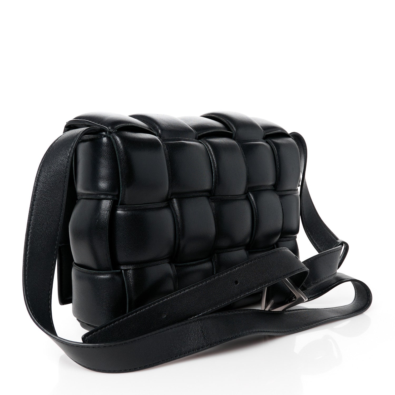 Bottega Veneta Nappa Maxi Intreccio Padded Cassette Crossbody Bag Black 3 of 12