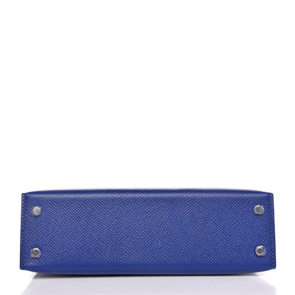 Hermes Epsom Mini Kelly Sellier 20 Bleu Electrique 6 of 35