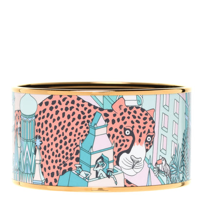 Hermes Enamel Printed Extra Wide Animapolis Bracelet 65 1 of 6