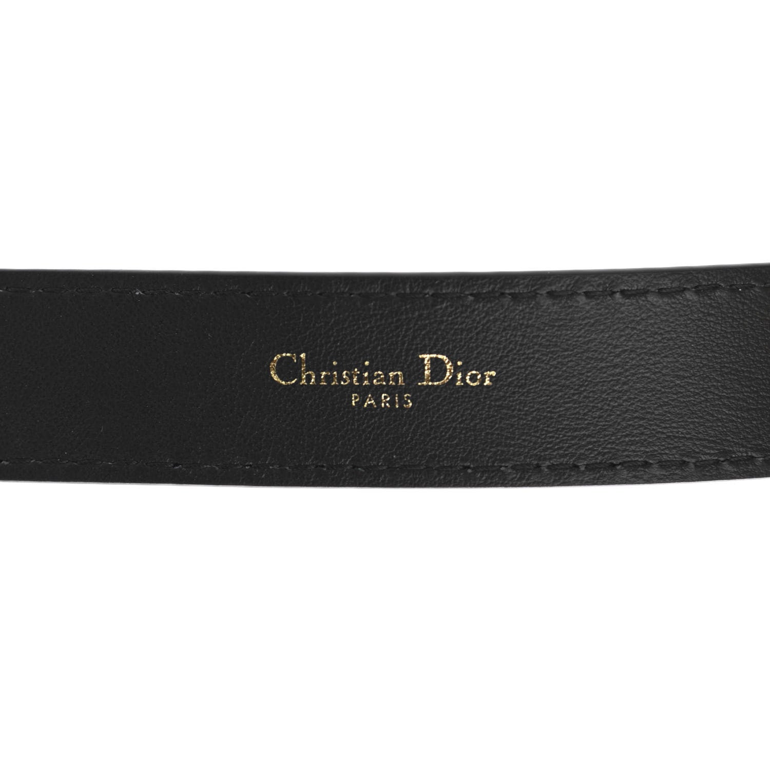 Christian Dior Calfskin D Fence Belt 75 Black 3 of 6
