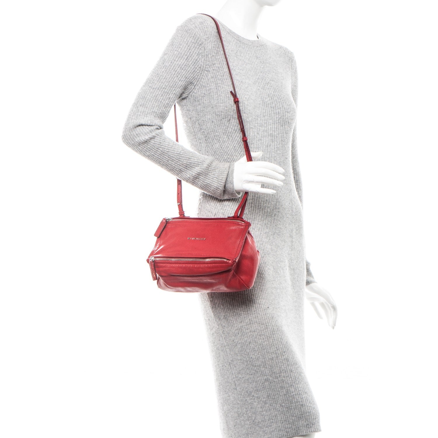 Givenchy Sugar Goatskin Mini Pandora Red 3 of 26
