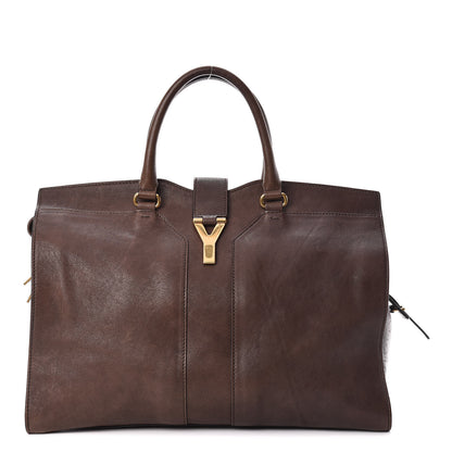 Saint Laurent Sheepskin Large Cabas ChYc Dark Brown 1 of 12