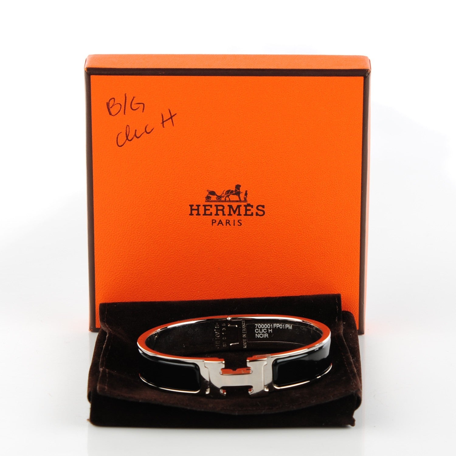 Hermes Enamel Narrow Clic Clac H Bracelet PM Black 5 of 5