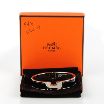 Hermes Enamel Narrow Clic Clac H Bracelet PM Black 5 of 5
