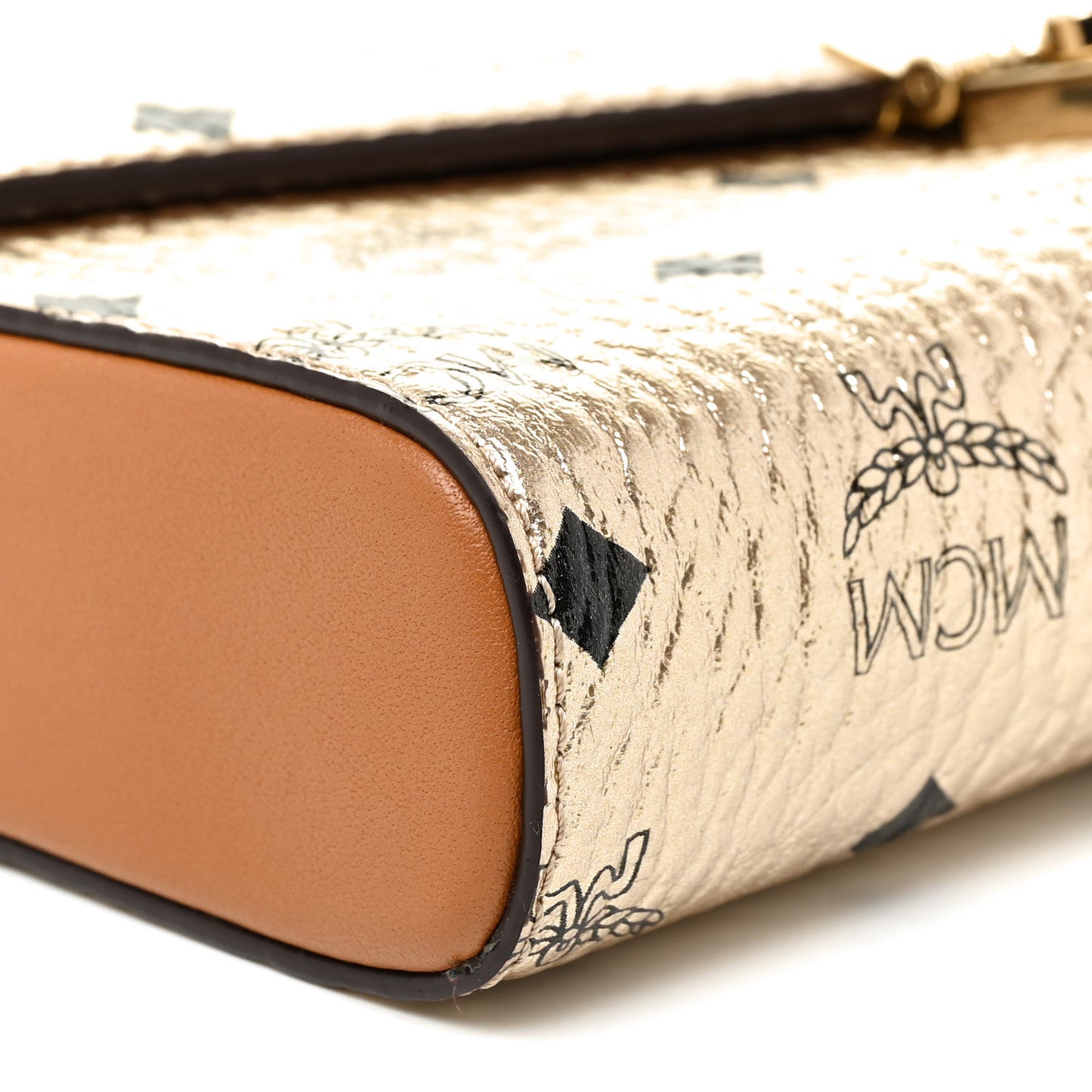 Metallic Visetos Medium Millie Crossbody Bag Berlin Gold