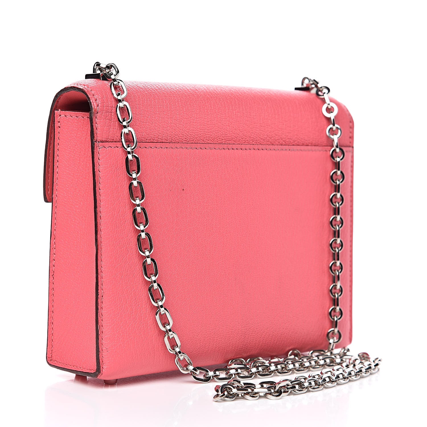 Hermes Chevre Chamkila Mini Verrou Chaine Bag Rose Lipstick 3 of 13