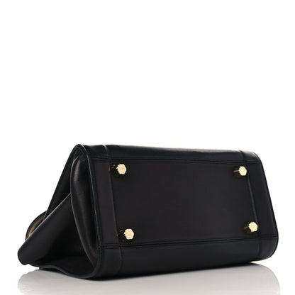 Salvatore Ferragamo Calfskin Sofia Rainbow Top Handle Bag Black 4 of 9