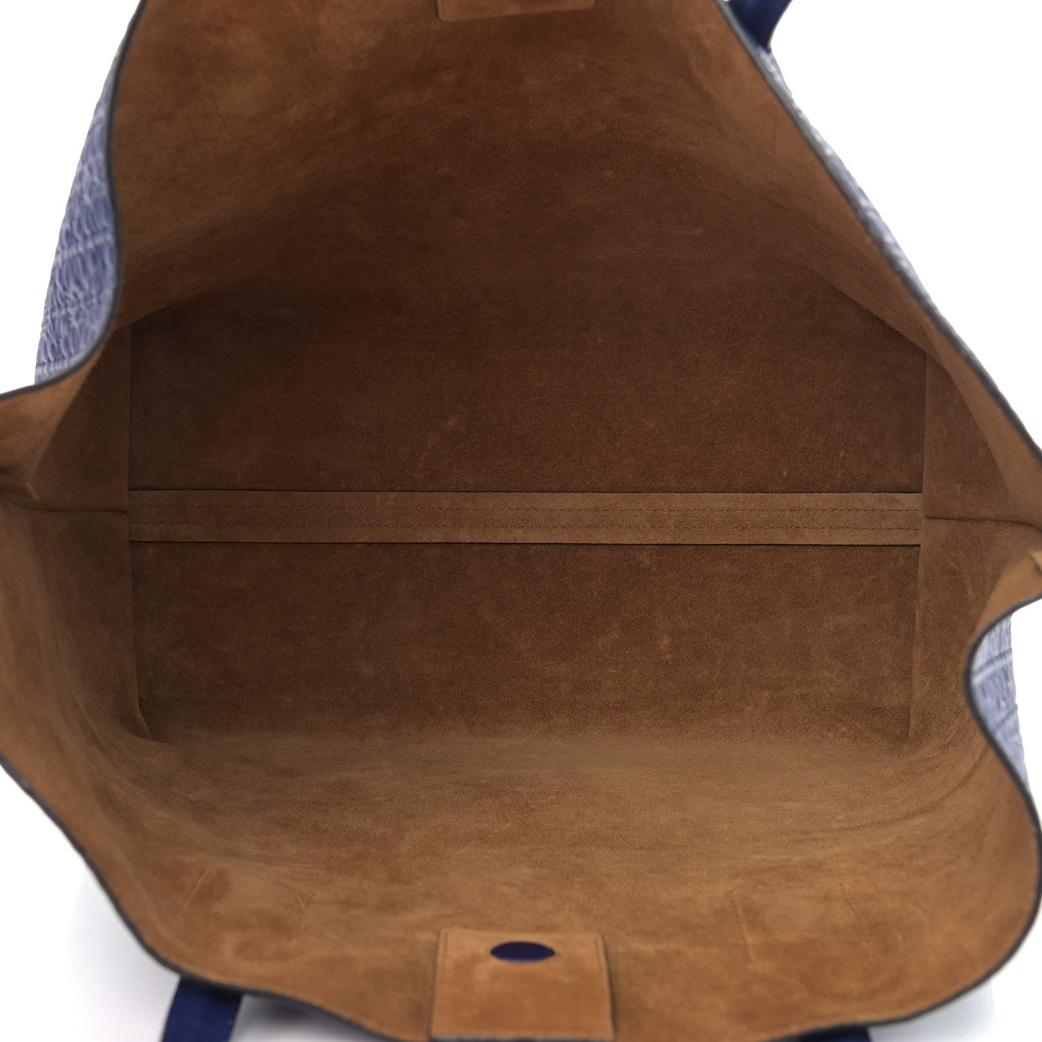 Loewe Calfskin Anagram Embossed Tote Blue 5 of 10