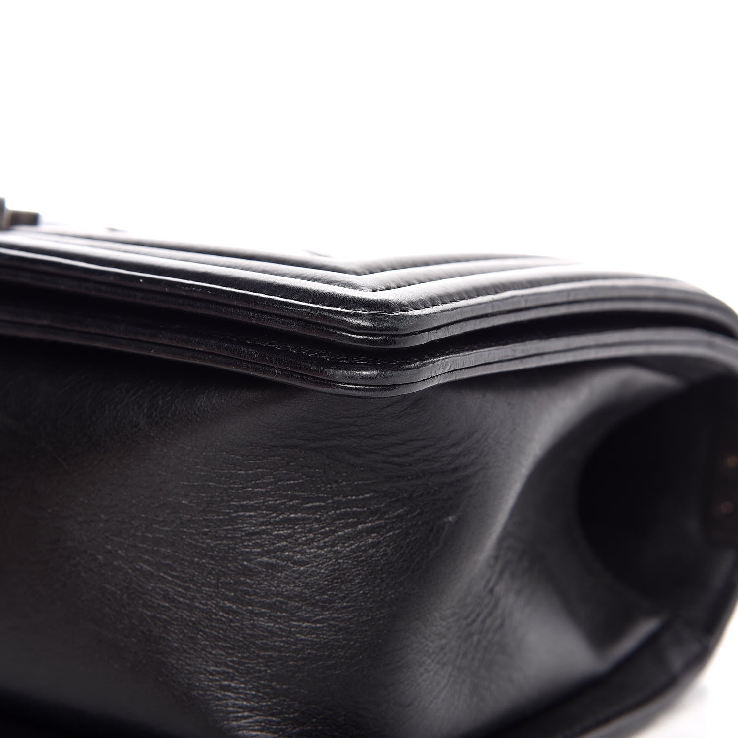 Chanel Calfskin Double Stitch Medium Boy Flap Black 11 of 15