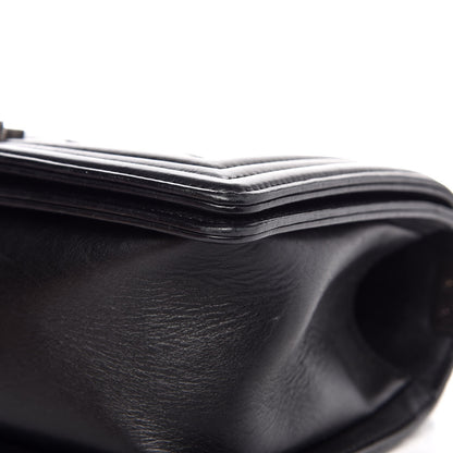 Chanel Calfskin Double Stitch Medium Boy Flap Black 11 of 15