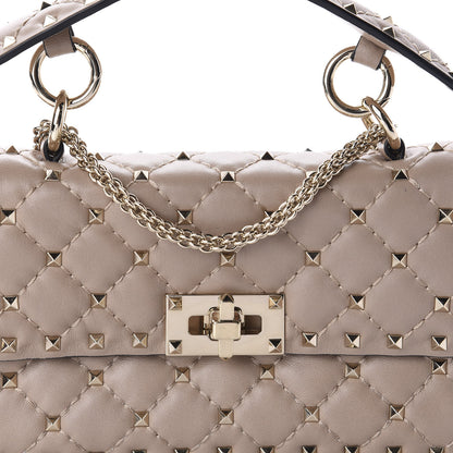 Valentino Garavani Nappa Small Rockstud Spike Shoulder Bag Poudre 10 of 10