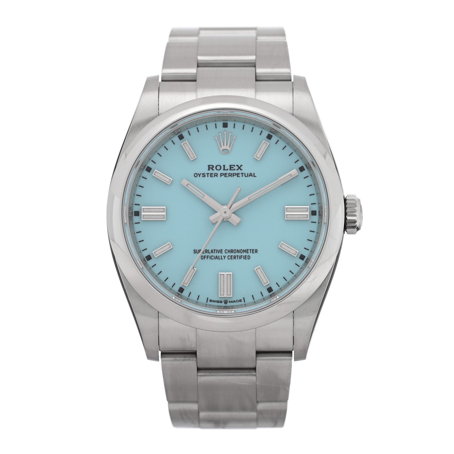 Stainless Steel 36mm Oyster Perpetual Watch Turquoise 126000