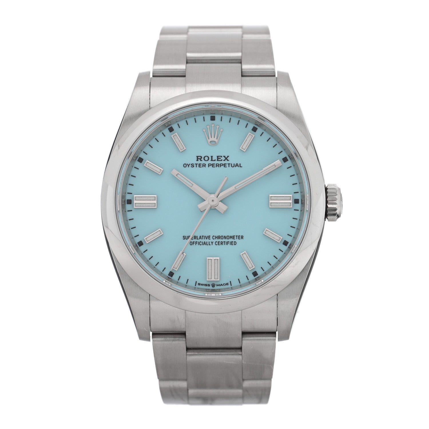 Rolex Stainless Steel 36mm Oyster Perpetual Watch Turquoise 126000 1 of 5
