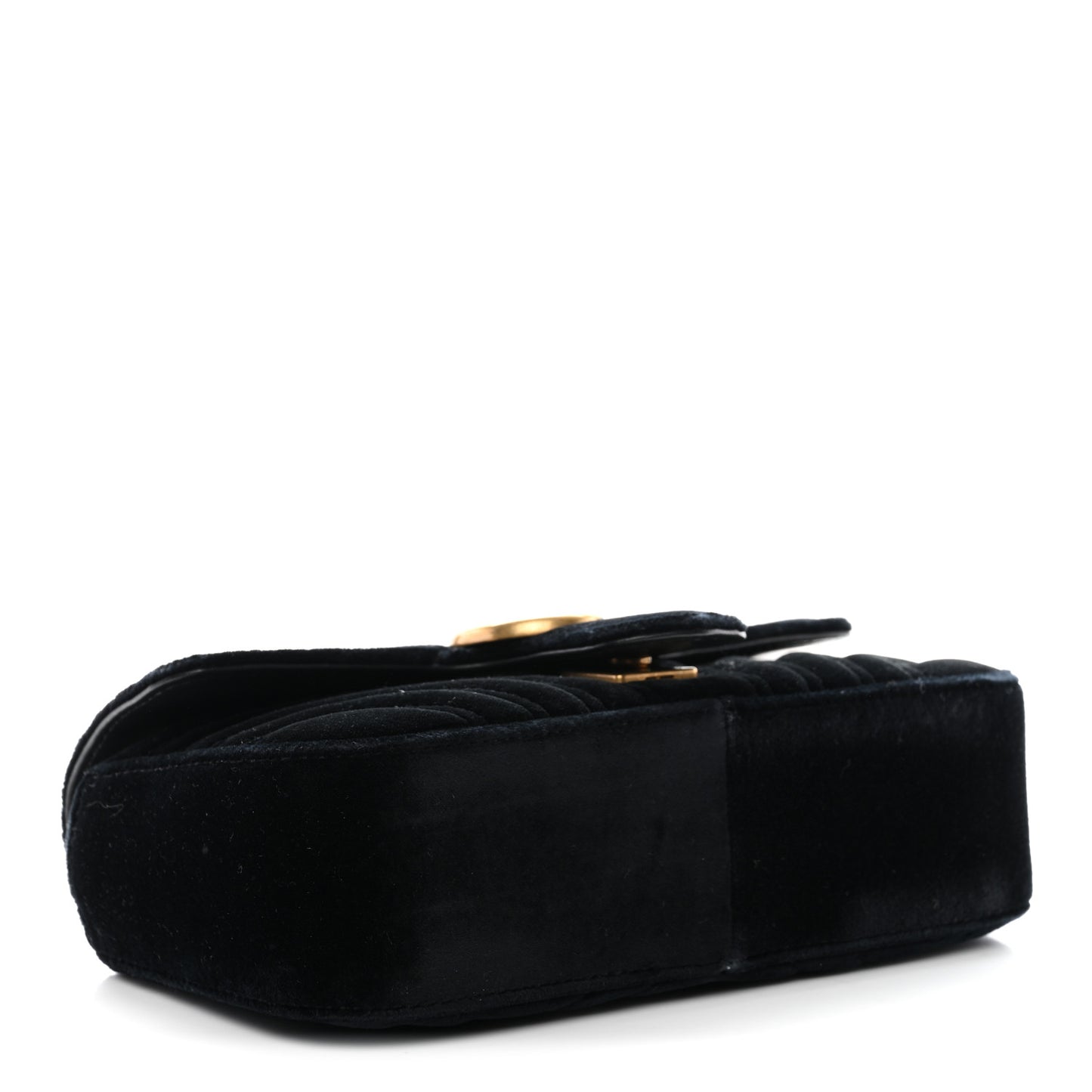 Velvet Matelasse Mini GG Marmont Shoulder Bag Black