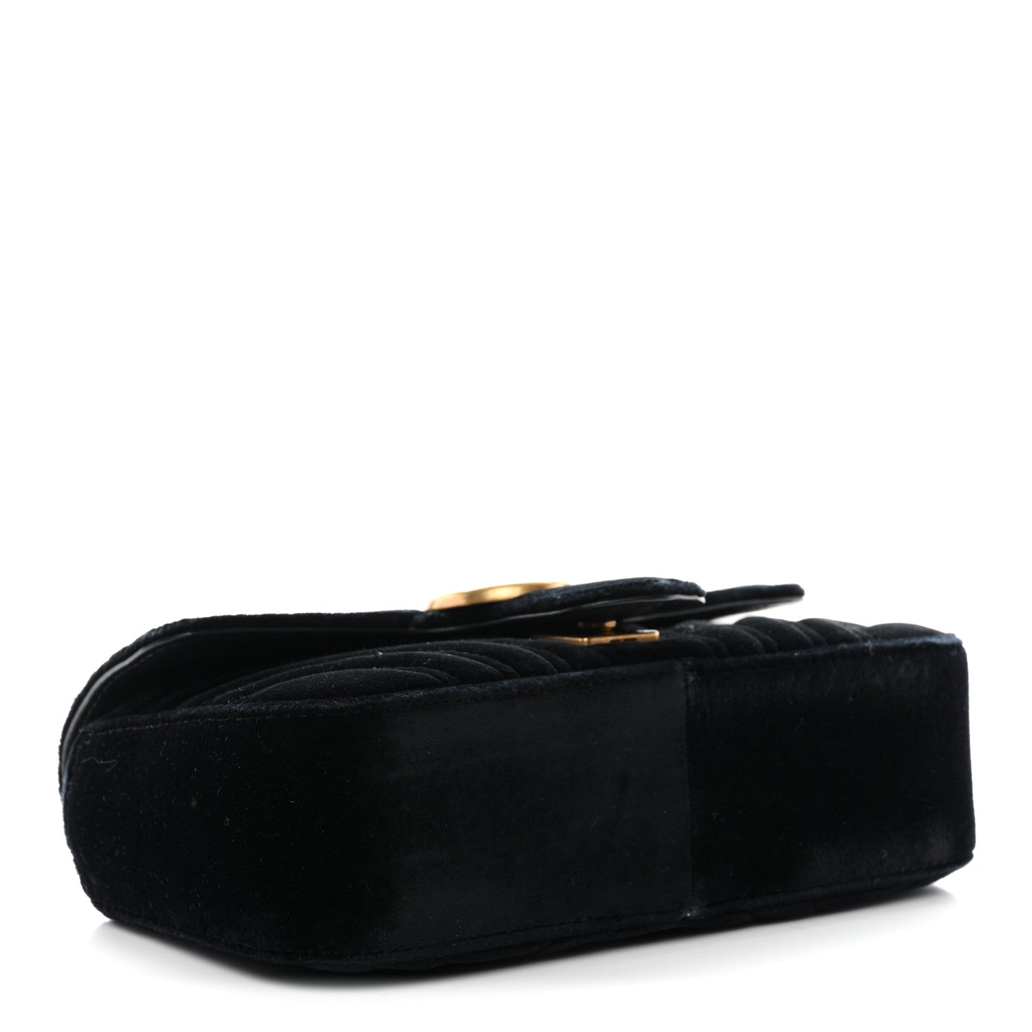 Gucci Velvet Matelasse Mini GG Marmont Shoulder Bag Black 4 of 10