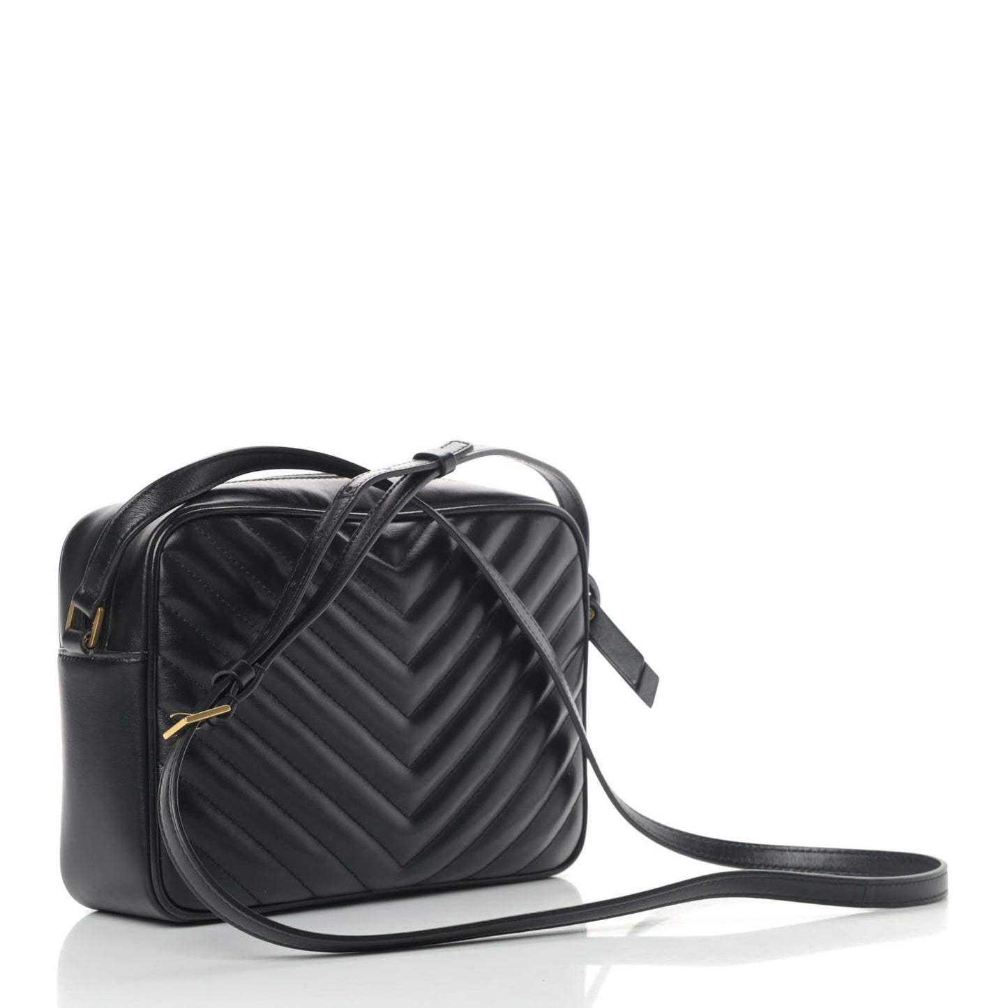 Calfskin Matelasse Monogram Lou Camera Bag Black