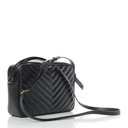 Saint Laurent Calfskin Matelasse Monogram Lou Camera Bag Black 2 of 5