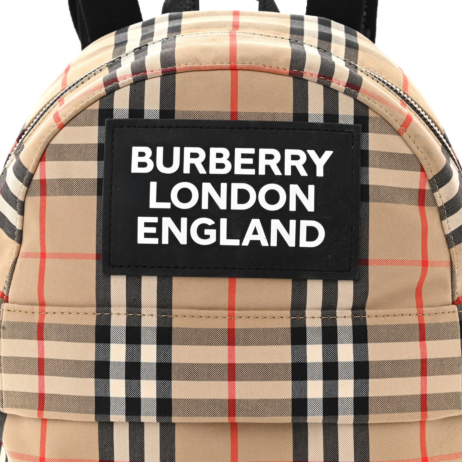 Burberry House Check Canvas Calfskin Small Nico Backpack Archive Beige 9 of 16