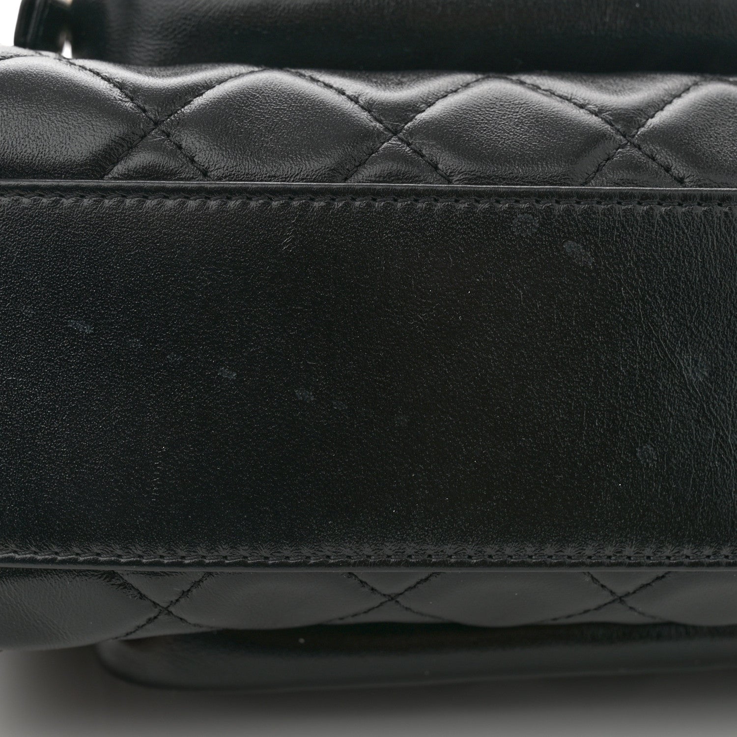 Chanel Shiny Crumpled Lambskin Quilted Medium Preppy Pocket Camera Case Black 11 of 12