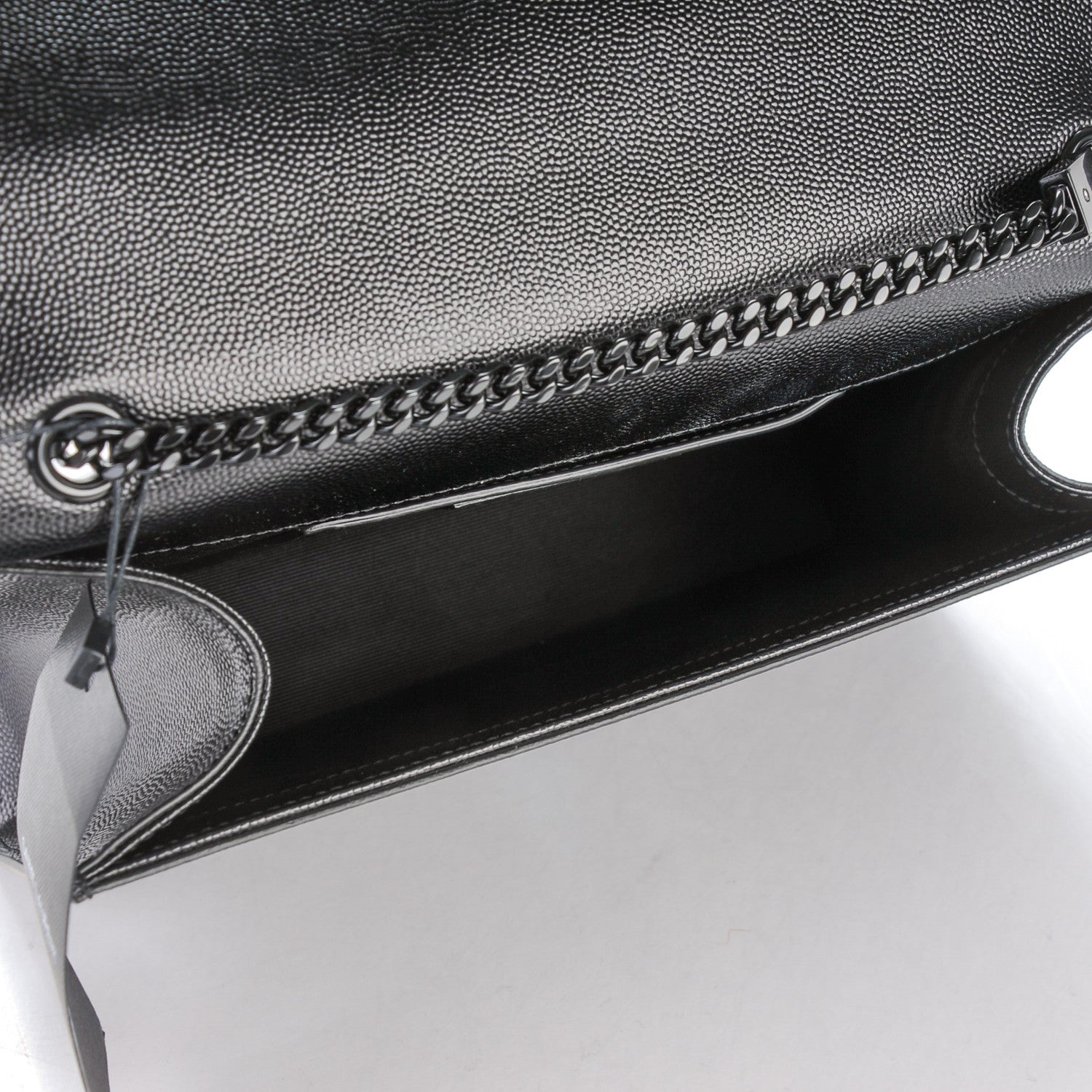 Saint Laurent Grain De Poudre Medium Classic Monogram Kate Satchel Black 5 of 7