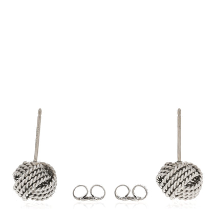 Tiffany Sterling Silver Twist Knot Earrings 3 of 4