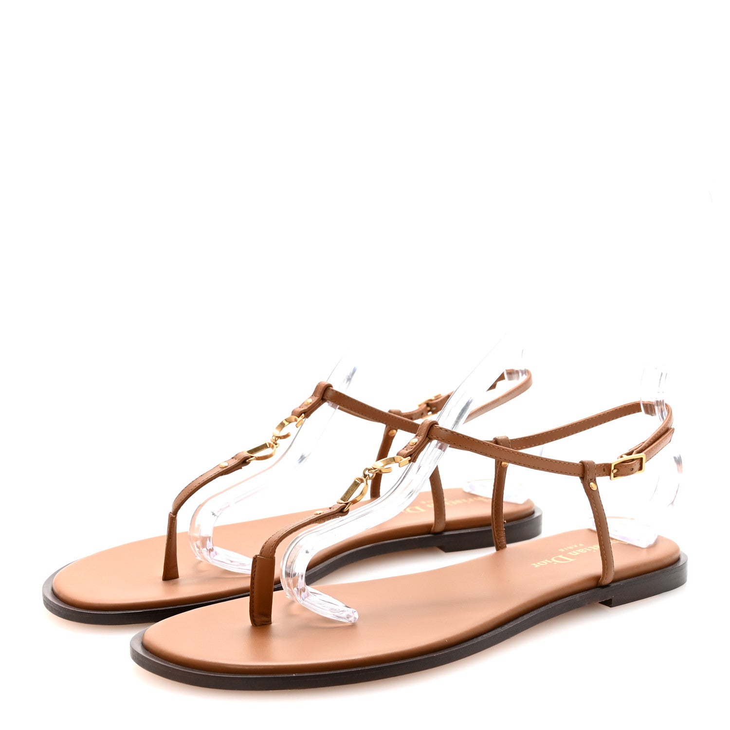 Christian Dior Calfskin C'est Dior Sandals 39 Cuir 4 of 9