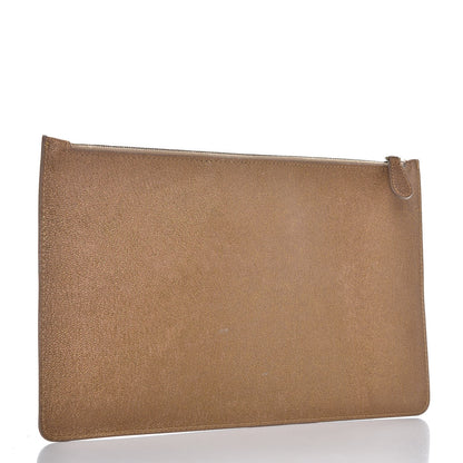 Bottega Veneta Metallic Chevre Intrecciato Detail Pouch Gold 3 of 8