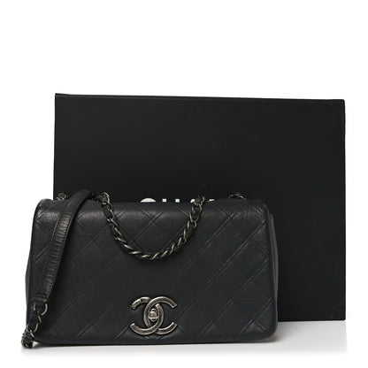 Chanel Calfskin Diamond Embossed Medium New Chic Flap Dark Grey 11 of 11