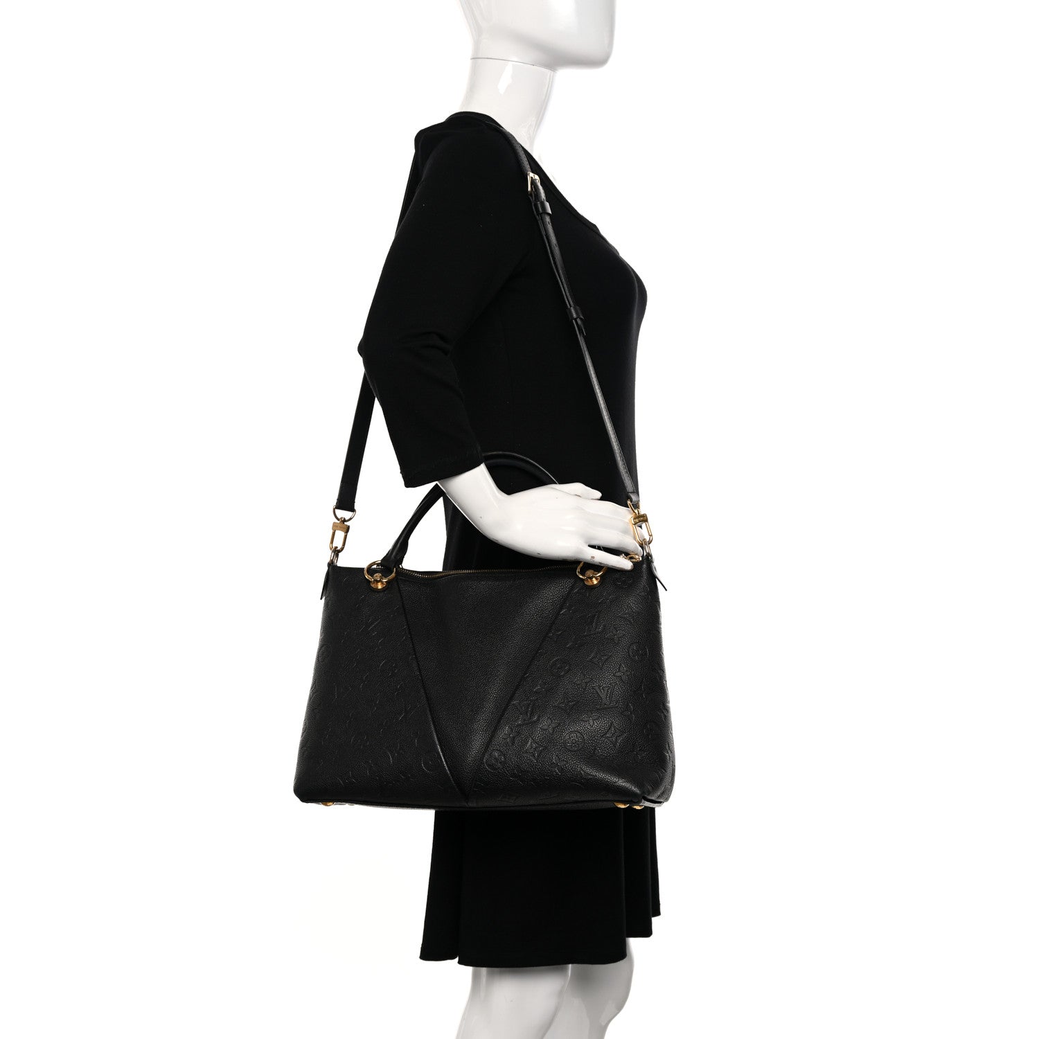 Louis Vuitton Empreinte V Tote MM Black 2 of 16