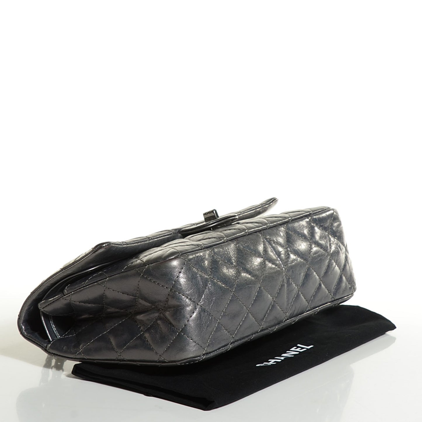 Metallic Aged Calfskin 2.55 Reissue 226 Flap Dark Silver