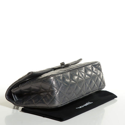Chanel Metallic Aged Calfskin 2.55 Reissue 226 Flap Dark Silver 13 of 18