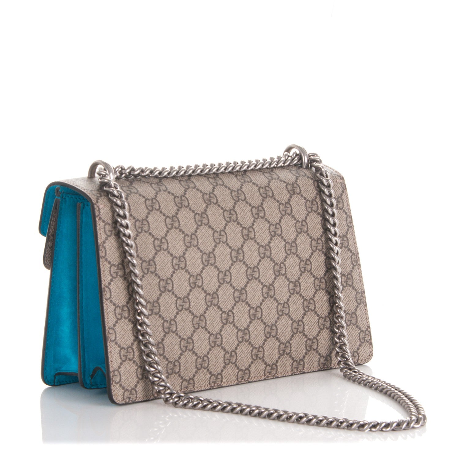 Gucci GG Supreme Monogram Small Dionysus Shoulder Bag Bright Turquoise 4 of 8