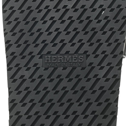 Hermes Calfskin Mens Biarritz Sandals 43 Black 6 of 7