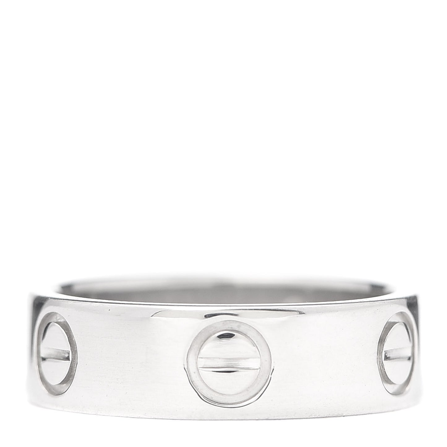 Platinum 5.5mm LOVE Ring 51 5.75