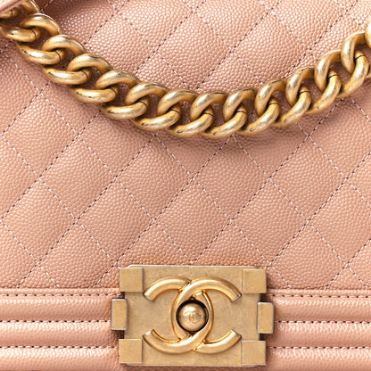 Chanel Caviar Quilted Medium Boy Flap Beige 8 of 10