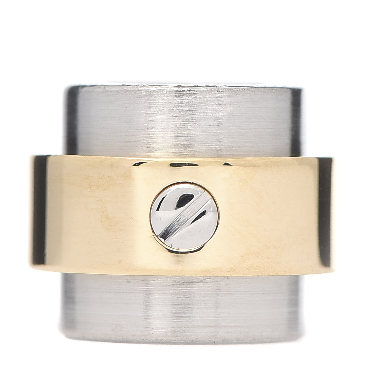 18K Yellow Gold Stainless Steel Santos Barrel Pendant