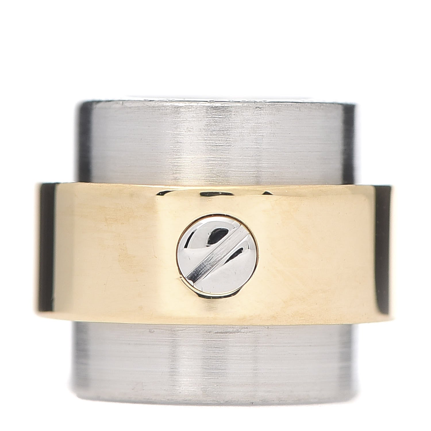 Cartier 18K Yellow Gold Stainless Steel Santos Barrel Pendant 3 of 4