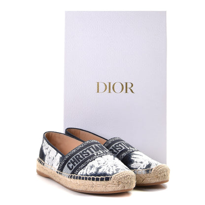 Christian Dior Canvas Tie and Dior Embroidered Granville 15mm Espadrilles 36 Denim 10 of 10