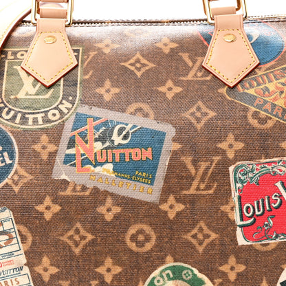 Louis Vuitton Monogram Hotel Labels Speedy Bandouliere 30 7 of 10