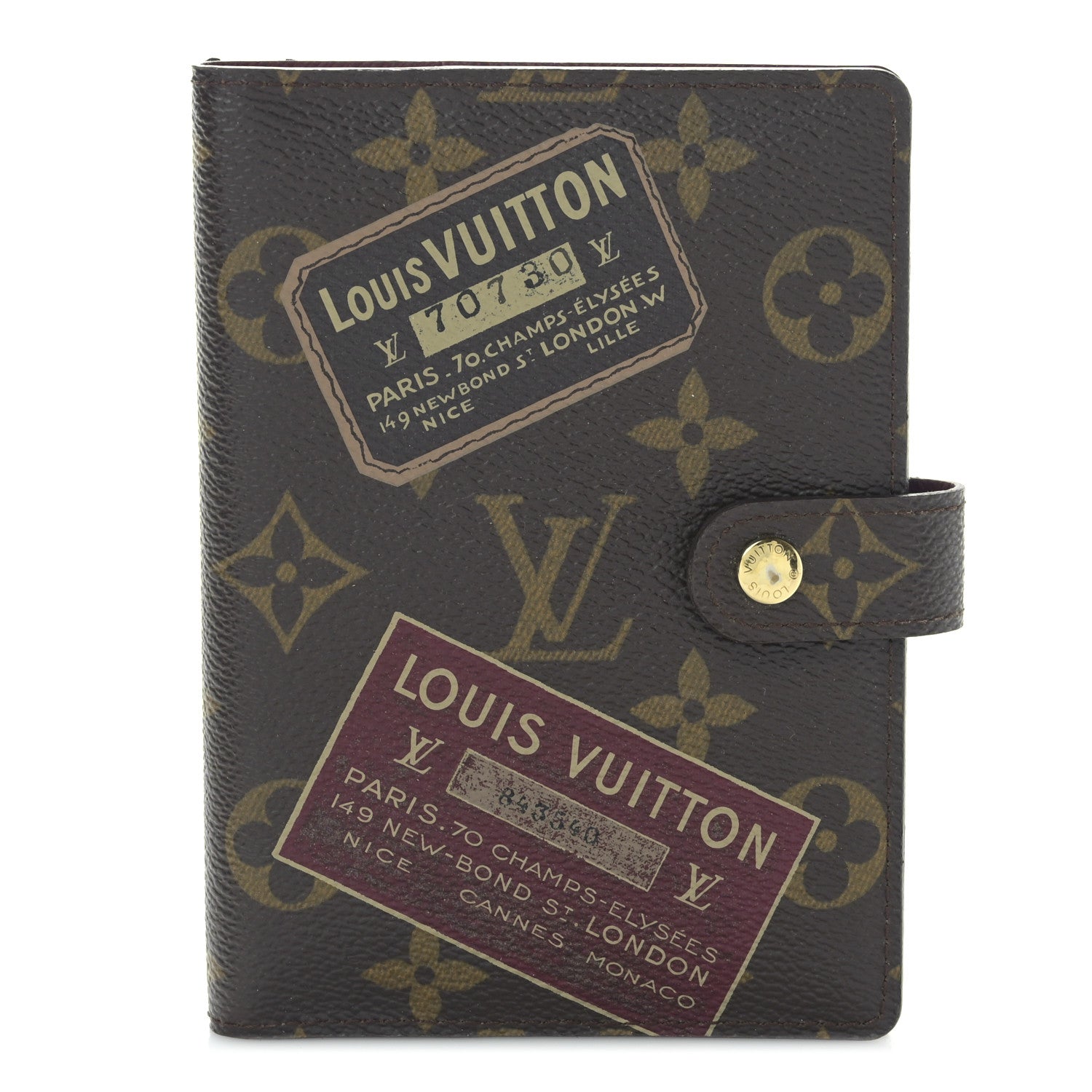 Louis Vuitton Monogram Labels Small Ring Agenda Cover 1 of 8