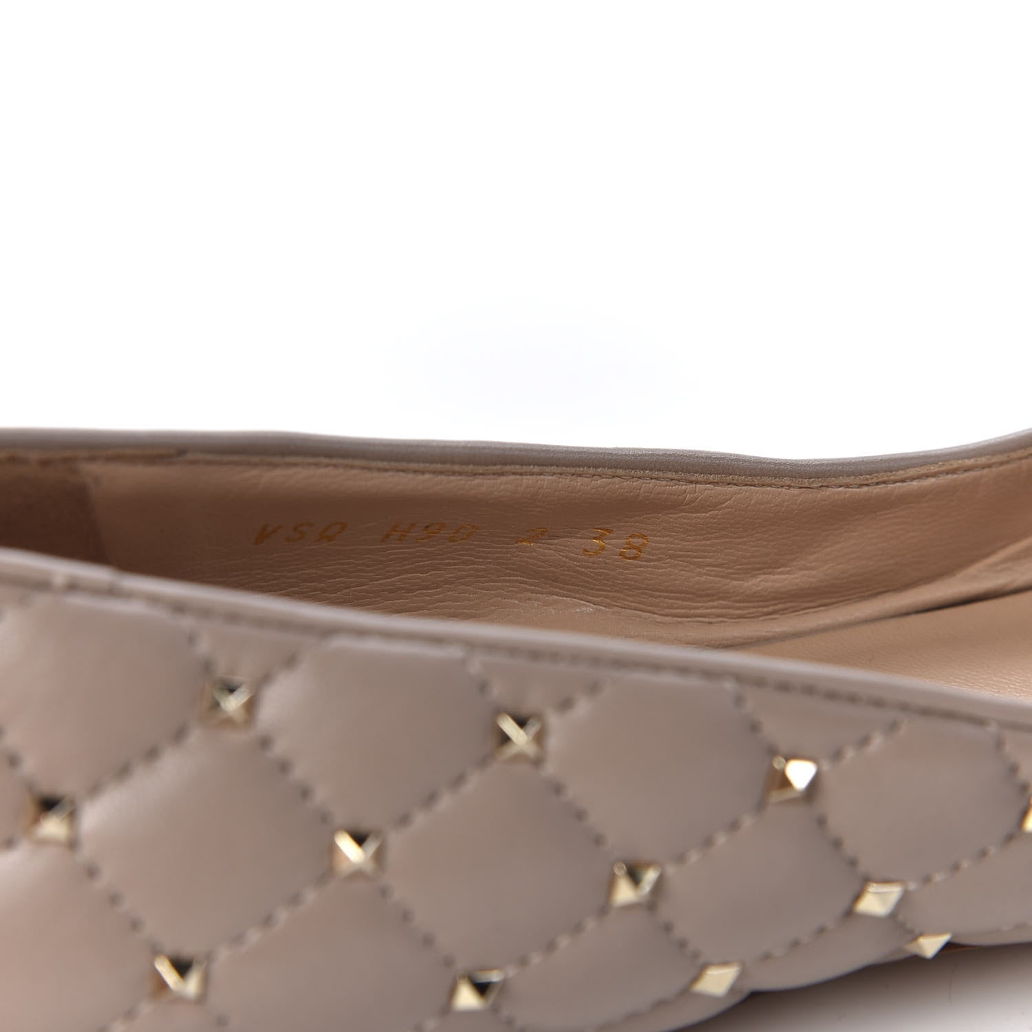 Valentino Garavani Nappa Rockstud Spike Ballerina Flats 38 Poudre 9 of 9