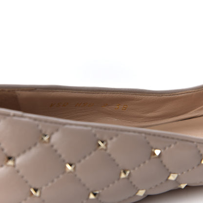Valentino Garavani Nappa Rockstud Spike Ballerina Flats 38 Poudre 9 of 9
